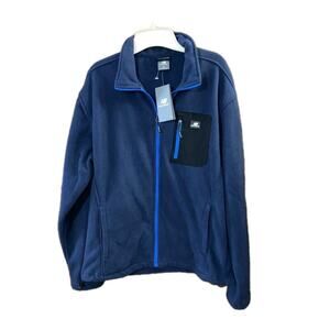 New Balance Men's Fleece Jacket Sz M New Blue Full Zip Outdoor Warm Cozy
